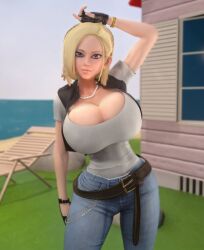 1girls 3d android android_18 big_ass big_breasts blonde_hair blue_eyes breasts busty cleavage curvy dragon_ball dragon_ball_super dragon_ball_z female hips hourglass_figure huge_ass huge_breasts humanoid large_breasts legs light-skinned_female light_skin mature mature_female milf short_hair shounen_jump thick thick_legs thick_lips thick_thighs thighs tight_clothing vaako voluptuous wide_hips wife