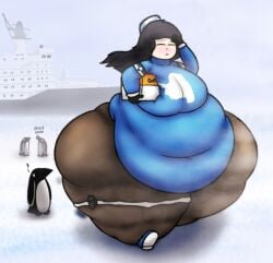 antarctica_(countryhumans) atlasdoesstuff bbw blizzard_(weather) cargo_ship countryhumans countryhumans_girl penguin ssbbw