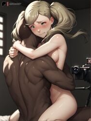1boy 1boy1girl 1girls ai_generated ainoob17 ann_takamaki blonde_hair crying dark-skinned_male forced interracial light-skinned_female male persona_5 persona_5_royal questionable_consent recording sex stable_diffusion stand_and_carry_position standing standing_sex straight tagme tears twintails unhappy_female upright_straddle vaginal_penetration vaginal_sex