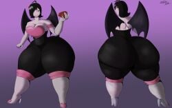 breasts cosplay female hyper hyper_ass javelin_(artist) latex rouge_the_bat_(cosplay) saavlewd virtual_youtuber vtuber