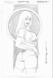 alex_miranda black_and_white emma_frost marvel marvel_comics traditional_art traditional_media_(artwork) white_queen x-men