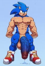 1boy abs ai_generated balls big_balls big_penis blue_body blue_fur circumcised civitai cock_ring flaccid flaccid_penis flexing flexing_bicep green_eyes hanging_balls hanging_penis hedgehog hedgehog_humanoid male male_only massive_penis muscular muscular_male naked naked_male nipple_piercing nipples pecs penis precum precum_drip precum_on_ground precum_string presenting presenting_penis shoes shoes_on shoes_only smile smiling smirk sonic_(series) sonic_the_hedgehog sonic_the_hedgehog_(series) veins veiny veiny_penis