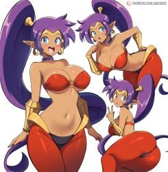 1girls ass ass_focus big_breasts breasts female female_only jarckius purple_hair shantae shantae_(character) solo solo_female tagme