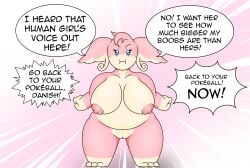 angry anthro audino big_breasts bloodred739 breasts faceless_character faceless_male female first_person_view generation_5_pokemon hi_res jealous male nintendo nude pokemon pokemon_(species) pokemon_trainer pouting short_stack solo