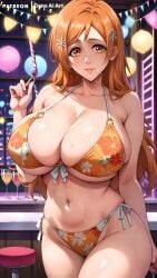 ai_generated big_breasts bikini bleach bleach:_the_thousand-year_blood_war dans_ai huge_breasts inoue_orihime large_breasts long_hair orange_hair voluptuous voluptuous_female