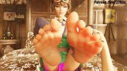 27bits black_nail_polish feet feet_up foot_fetish foot_focus overwatch soles spellbinder_widowmaker toes widowmaker