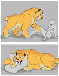 anon anonymous_female cunnilingus diego_(ice_age) feral feral_on_female feral_on_human furry furry_male furry_on_human ice_age_(series) monster monster_on_female monster_on_human oral oral_sex saber-toothed_tiger submissive_female