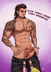 2boys abs bara english_text erection final_fantasy final_fantasy_xv gay gladiolus_amicitia helbai male male_focus male_only multiple_boys muscles muscular muscular_male pecs penis prompto_argentum tattoo undressing whyhelbram yaoi