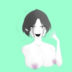 black_hair breasts breasts image simple_eyes