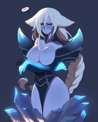 areolae big_breasts breasts female female_only kanel large_breasts league_of_legends lissandra looking_at_viewer nipples solo