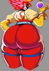 1girls ai_generated anthro bottombottom early_design huge_ass humanoid large_ass mage pheonix plump_ass potion potion_bottle solo ssorted thick_thighs torso_shot