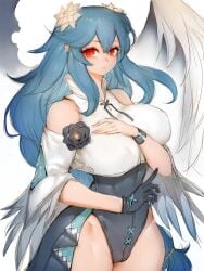 1girls 2024 2d 2d_(artwork) arc_system_works bare_shoulders big_breasts blonde_hair boobies boobs breasts busty cleavage clothed clothed_female clothing color colored curvaceous curves curvy curvy_body curvy_female curvy_figure curvy_hips dizzy_(guilty_gear) fanart full_color fumio_(rsqkr) guilty_gear guilty_gear_strive hair hair_ornament hips huge_breasts large_breasts long_hair red_eyes tits video_game video_game_character video_game_franchise video_games wings