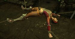 3d ass bondage breasts chains closed_eyes female fetish legs paladins torture vivian_(paladins)