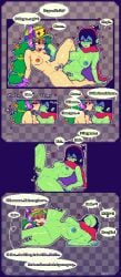 2girls alli_(brawl_stars) barefoot blush blushing_female brawl_stars breasts cape comic comic_page dominant_female french_kiss french_kissing gloves green_hat green_skin hair heart holding_back holding_back_moans kissing lesbian_couple lesbian_kiss lesbian_sex licking_pussy line_art lol long_hair love mentioned_character moaning nipples nude nude_female outline pale_skin pixel_(artwork) pixel_art pixelated pussy pussy_juice pussy_juice_drip pussy_licking red_cape rubbing_pussy scissoring shinny_skin slurp slurping spiral_bits squirt squirting sweat sweating sweaty_body sweaty_breasts text text_bubble thick_outline throwing_head_back tongue tongue_kiss tongue_out tribadism true_love tube willow_(brawl_stars) yuri