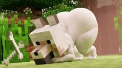 3d 3d_(artwork) aidenz anthro big_ass femboy fur minecraft minecraft_mob minecraft_wolf sniffing tagme uncle_aiden wolf wolf_(minecraft) young