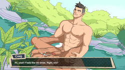 2boys abs anal bara craig_cahn cum dream_daddy:_a_dad_dating_simulator erection hairy happy_sex male_focus multiple_boys muscular nude outdoors penetration penis public_sex sex smile undercut yaoi