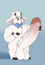 anthro balls big_balls big_muscles big_penis blush bovid bow_tie caprine fur genitals glitchedweasel growth hi_res hooves horn huge_balls huge_cock huge_muscles hyper hyper_balls hyper_genitalia hyper_muscles hyper_penis male mammal muscle_growth muscular muscular_male pecs penis sheep short_stack simeon_le_petit_mouton small_but_hung solo vein veiny_penis vtuber white_body white_fur