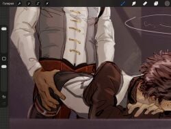 2boys 2d_(artwork) 2men academy arcane arcane_jayce arcane_viktor arms ass ass_focus ass_grab big_hands bigger_male boys boys_only brown_hair clothed_sex cock cock_on_butt color colored cuddling dark-skinned_male dark_skin digital_media_(artwork) doggy_style doggy_style_position fully_clothed gay gay_male gay_sex grinding grinding_on_penis grinding_penis_on_ass grinding_through_clothes hand_on_hip hands hands_on_ass hard_on hugging hugging_from_behind jayce jayce_talis jayvik latino latino_male league_of_legends light-skinned_male light_skin loving_aura loving_couple loving_it male male/male male_focus male_only masculine_gay masculine_male mintothesoul muscular muscular_male naked naked_male no_penetration no_sex pale-skinned_male pale_skin penis penis_on_ass romantic_ambiance romantic_couple school school_uniform shirt size_difference skinny_male skinny_waist small_waist smaller_male soft suit_and_tie suit_jacket sweet tan_skin twink uniform viktor_(league_of_legends) yaoi