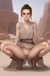 ai_generated bottomless pussy rey rey_palpatine rey_skywalker spm2000 star_wars sweat tagme