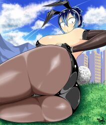 1girls ass ass_focus bunny_suit deadapache light-skinned_female shelby_springfield