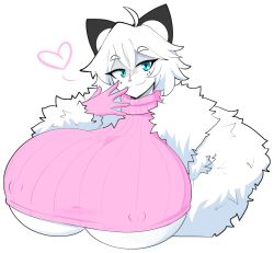 1boy big_breasts breasts bust_portrait busty_boy furry huge_breasts male theycallhimcake underboob