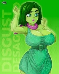 1girls 2024 2d alvarikokearte big_breasts blue_eyes breasts curvaceous curvy curvy_body curvy_figure disgust_(inside_out) disney dress female female_only full_color fully_clothed green_body green_hair green_skin hi_res high_resolution highres huge_breasts inside_out inside_out_2 no_penetration open_mouth pixar short_hair short_hair_female solo solo_female solo_focus standing