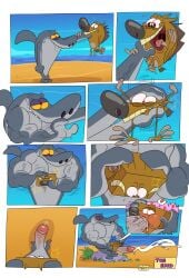 banditails blowjob cartoony comic cum end_page gay hyena male_only muscles precum shark sharko size_difference zig_(zig_and_sharko) zig_and_sharko