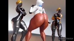 3girls animated ass ass_focus ass_jiggle ass_shake atomic_heart big_ass butt_jiggle dark-skinned_female haydee haydee_(game) jiggle jiggling_ass left_(atomic_heart) leotard longer_than_30_seconds music prevence right_(atomic_heart) shaking_ass shaking_butt slapping_ass slapping_butt sound sound_edit tagme the_twins_(atomic_heart) thick_thighs twerking video