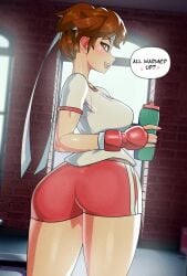 female minicop2001 sakura_kasugano sports_shorts sports_uniform street_fighter tagme young_female