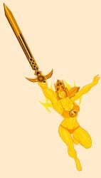 1girl athletic_female bikini clock clock_head female female_focus female_only rule63 rule_63 skibidi_toilet skibidi_toilet_multiverse skimpy skimpy_bikini skimpy_clothes sundarts sword titan_clockman_(skibidi_toilet_multiverse) yellow_body yellow_skin