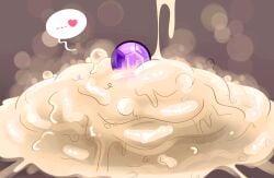 ... amethyst_(steven_universe) cum cum_puddle cum_string excessive_cum gem gem_(species) heart musk ota_(artist) speech_bubble steven_universe stray_pubic_hair