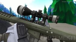 3d animated animation anthro bear fart fart_cloud fart_fetish farting farting_at_viewer female female_focus female_only fortnite furry furry_female furry_only girl pov przemek11 raven_team_leader sniper sound tagme video weapon