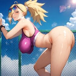 1girls adapted_costume against_wall ai_generated alex-schura arched_back arm_support ass bare_ass bare_legs bare_thighs barely_clothed bent_over big_ass big_breasts blonde_hair blue_eyes blue_sky boruto:_naruto_next_generations bottomless bottomless_female breasts butt_crack clouds crop_top day fence from_side gym_uniform hair_over_one_eye high_resolution huge_ass huge_breasts ino_yamanaka large_breasts looking_at_viewer looking_to_the_side mature mature_female milf mommy mostly_nude nai_diffusion naruto naruto:_the_last naruto_(series) naruto_shippuden nipples nipples_visible_through_clothing outdoors partially_clothed sagging_breasts side_view soaked solo sports_bra stable_diffusion standing steam steaming_body stretching sunglasses sunglasses_on_head sunlight thick_ass thick_thighs thighs visible_nipples voluptuous voluptuous_female wet wet_body wet_skin workout_clothes wrist_cuffs