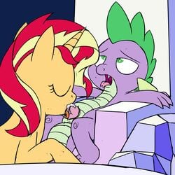 chair closed_eyes cum cum_in_mouth cum_inside dragon dtcx97 duo ejaculation equestria_girls equine fellatio female friendship_is_magic horn interspecies male mammal multicolored_hair my_little_pony nude open_mouth oral orgasm penis sex sitting smooth_skin spike_(mlp) straight sunset_shimmer throne tongue tongue_out unicorn