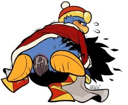 2boys anal anal_sex ass ass_juice big_ass big_penis bird dark_matter dark_matter_swordsman furry hand_on_ass hand_on_butt king_dedede kirby_(series) matadede_good penis tears tears_of_pain