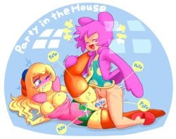 anthro anthrofied kirby kirby:_right_back_at_ya! kirby_(series) minus8 pink_hair sex tagme tiff_(kirby) vaginal_penetration yellow_skin