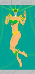 female female_focus female_only green_bikini_top humanoid pencil_head skibidi_toilet skibidi_toilet_multiverse sundarts titan_pencil_woman yellow_bikini_bottom