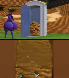 3d 3d_(artwork) ass big_butt bound buried currant_the_hedgehog eating_poop encasement eulipotyphlan excessive_feces fart feces gag gagged gas hedgehog hi_res huge_butt hyper hyper_butt hyper_feces mammal messy outhouse portapotty scat sega silver_the_hedgehog smelly sonic_(series) sonic_the_hedgehog_(series) trapped