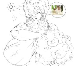 apwd huge_breasts line_art sheep_girl sketch