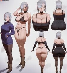 1girls ass belly belly_button big_ass big_breasts big_butt busty cleavage clothed curves curvy female female_only fiona_frost huge_ass huge_breasts huge_thighs large_ass large_breasts large_butt light-skinned_female light_skin lingerie milf revealing_underwear shexyo shounen_jump silver_hair spy_x_family thick thick_thighs thighs tummy underwear white_hair