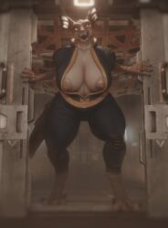 3d big_breasts deathclaw fallout inko_blue