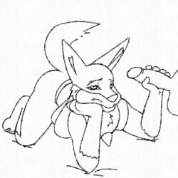 all_fours animated anthro aricks137 balls bodily_fluids cum cum_on_face erection fur generation_4_pokemon genital_fluids genitals hi_res hybrid looking_at_viewer lucario male male/male masturbation nintendo penis pokemon pokemon_(species) simple_background sketch solo white_background