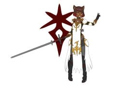 armor female female_only fully_clothed high_heels minimedjed png sword weapon