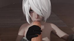 3d blowjob tagme video white_hair yorha_2b