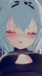 3d breast_jiggle cleavage_cutout cute filian filian_(vtuber) filiannevr jiggle_physics jiggling_breasts no_sound one-piece_swimsuit shaking_breasts small_breasts tagme video virtual_youtuber vrchat vtuber white_hair