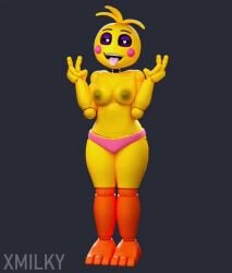 1girls 3d animated five_nights_at_freddy's five_nights_at_freddy's_2 heart-shaped_pupils lovetaste_chica medium_breasts nipples no_sound panties peace_sign pink_panties pink_tongue smile smiling_at_viewer solo solo_female tagme tongue tongue_out toy_chica_(fnaf) toy_chica_(love_taste) video x3milky yellow_body yellow_nipples