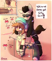 1boy 1girls ahe_gao anal anthro armor blush clothed_sex clothing cosplay cum cum_in_ass cum_inside duo earth_pony equine eyewear female footwear from_behind furry heart helmet hoodie hoodie_(artist) horse horsecock iq_(rainbow_six) male mammal my_little_pony original_character pants penetration penis pony pulse_(rainbow_six) pussy rainbow_six rainbow_six_siege restrained sex shirt shoes spread_legs straight sunglasses sweat sweater tom_clancy x-ray