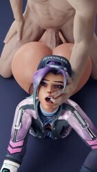 anal anal_sex big_ass fat_ass grvty3d interracial latina overwatch pov pronebone sombra