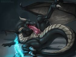 ass autofellatio cum dragon feral fire grope karukuji knot licking male male_only masturbation oral paws penis precum saliva scalie self slit solo sucking tongue tongue_out