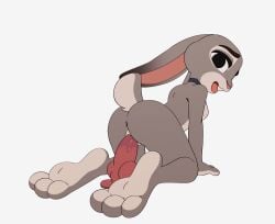 2025 3_toes animated anthro anus ass breasts dildo dildo_sitting disney eyebrows feet female genitals hi_res judy_hopps krayboost lagomorph leporid looking_at_viewer mammal nude open_mouth penetration pussy rabbit sex_toy simple_background soles solo tail toes zootopia